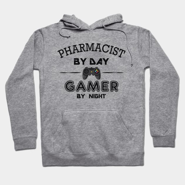 Pharmacist by day gamer by night Hoodie by KC Happy Shop